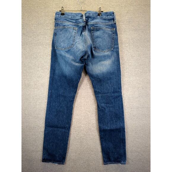 J.Crew Style 484 Jeans Size 32x34 Men's Blue Denim Straight Fit Casual Med Wash - Picture 2 of 9